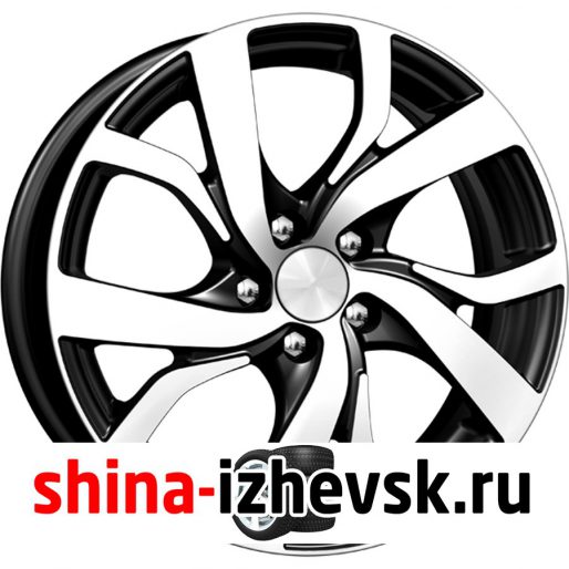Колесный диск КиК Палермо-оригинал 6.5xR16 5×114.3 ET38 DIA67.1 черный глянцевый с полированными элементами лицевой поверхности в Ижевске